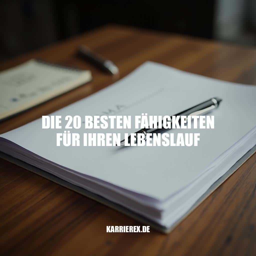 Die 20 besten Fähigkeiten für Ihren Lebenslauf