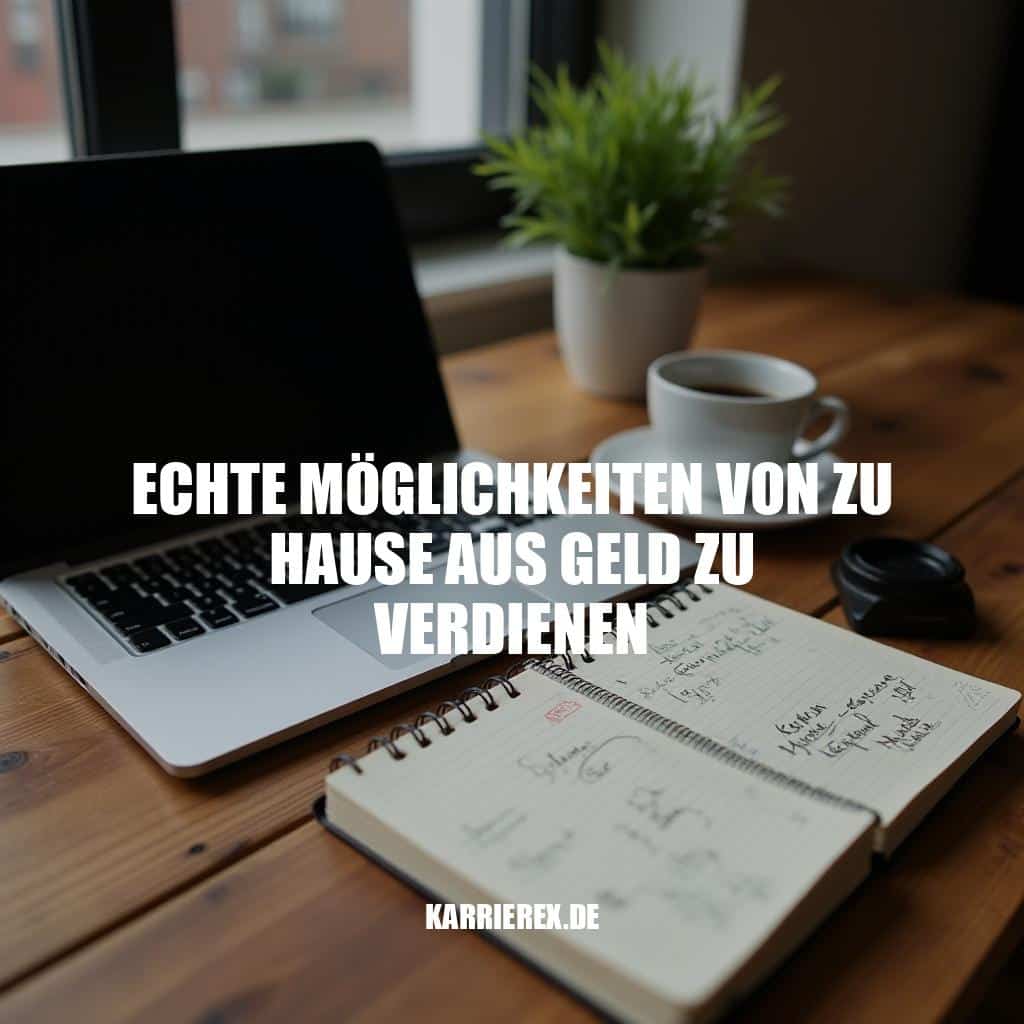Echte Möglichkeiten von zu Hause aus Geld zu verdienen