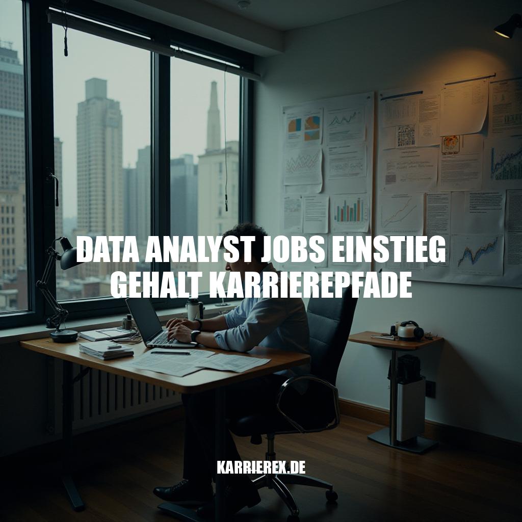 Data Analyst Jobs: Einstieg, Gehalt und Karrierepfade