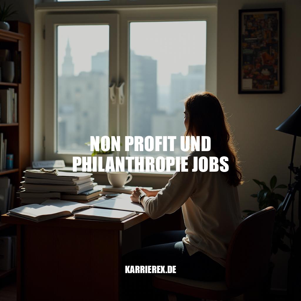Karriere im Non-Profit und Philanthropie Sektor