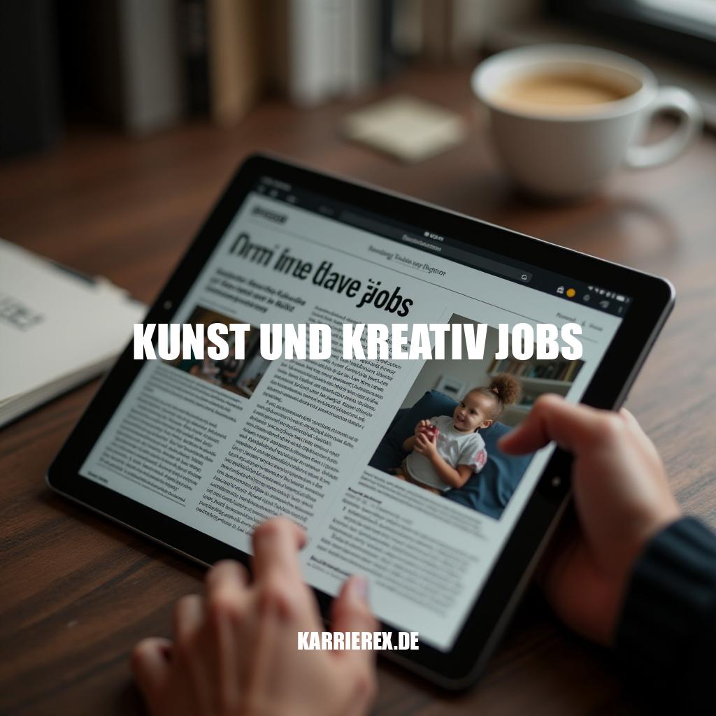 Kunst und Kreativ Jobs: Eine echte Zukunft