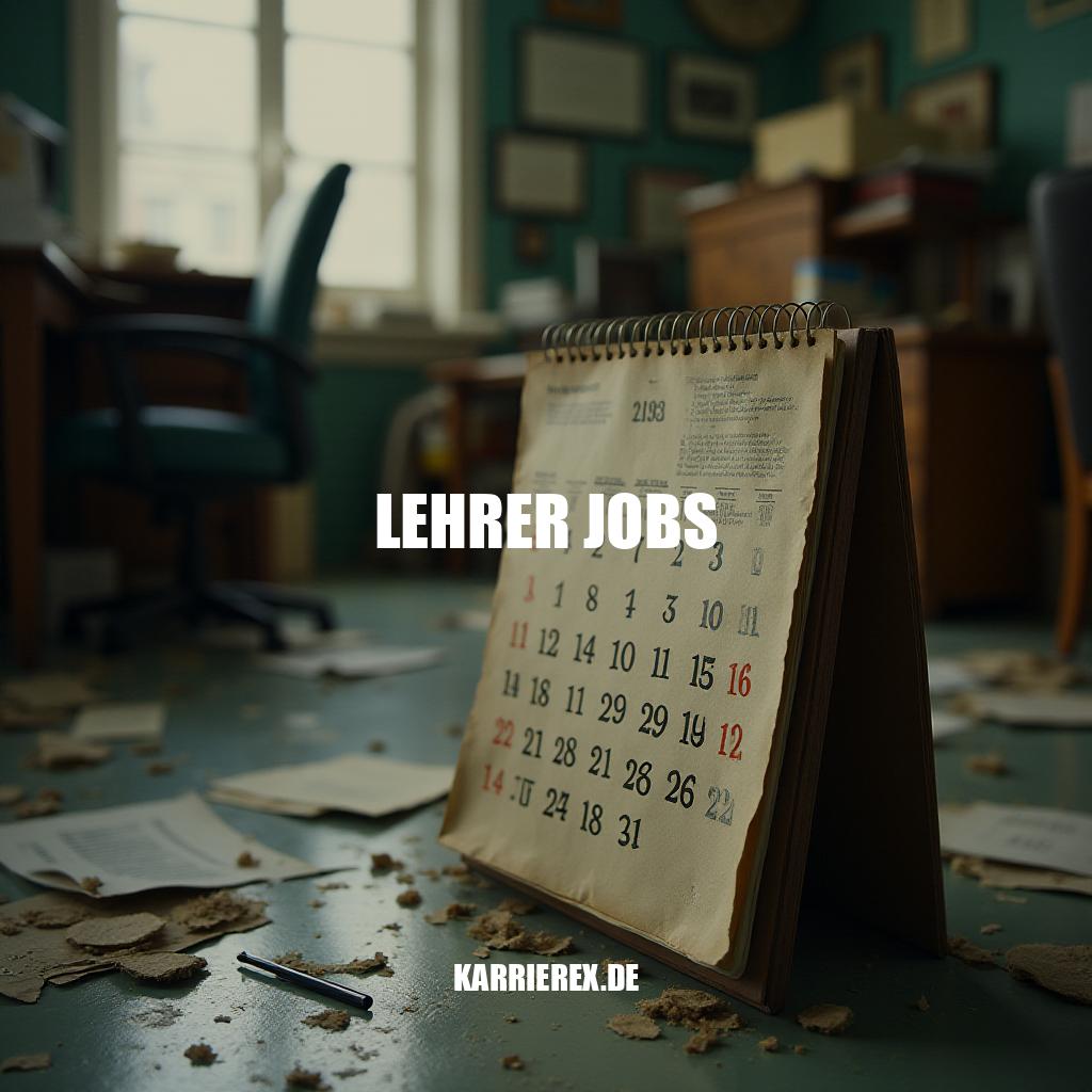 Lehrer Jobs: Qualifikationswege und Karrierechancen