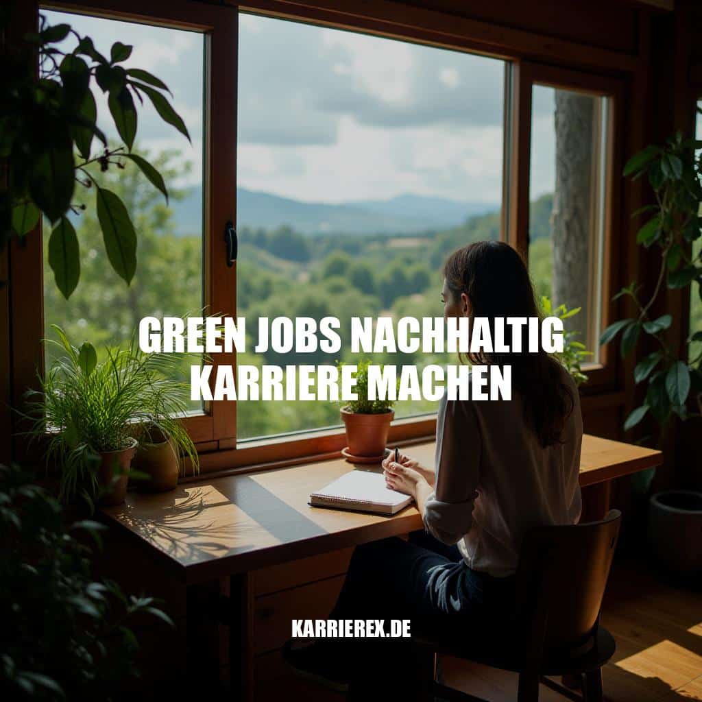 Grüne Karrieren: Wie man eine nachhaltige Karriere macht